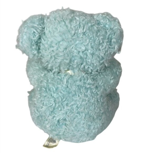 Soft Classics Toys R Us Blue Plush Bear Small Curly Fur Rattle Lovey - Picture 3 of 10